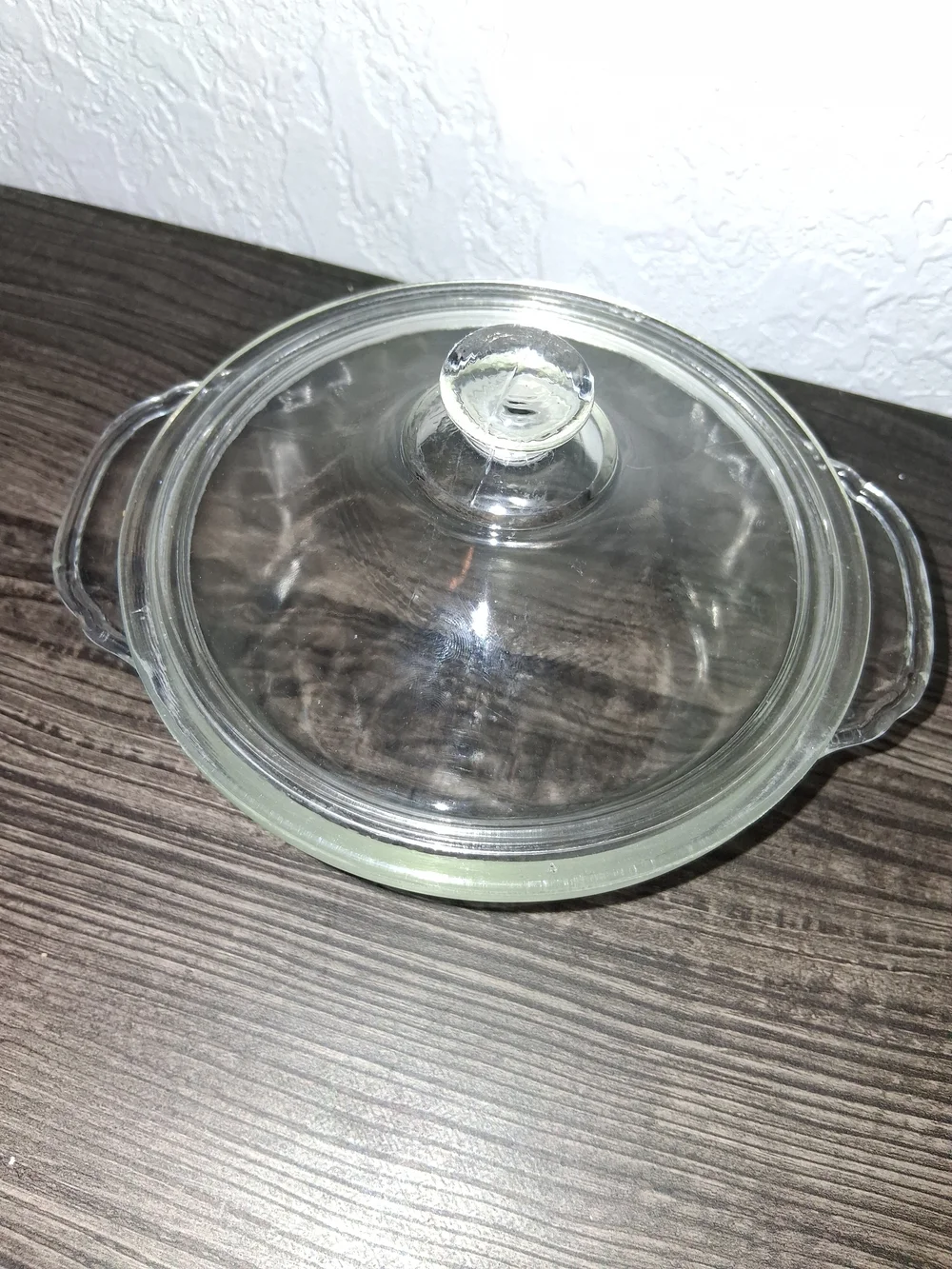 ​Vintage Fire King Clear Glass 1 Pint Casserole Dish Lid Anchor Hocking